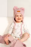 Gugguu Double Tuft Baby Puuvillapipo lapsella. - Lasten pipot - SS25CO717pink - 2