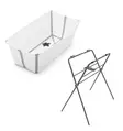 Stokke Flexi Bath kylpyamme White ja Flexi Stand ammejalat. - Kylpyammeet ja kylpytuet - 531901pak - 1