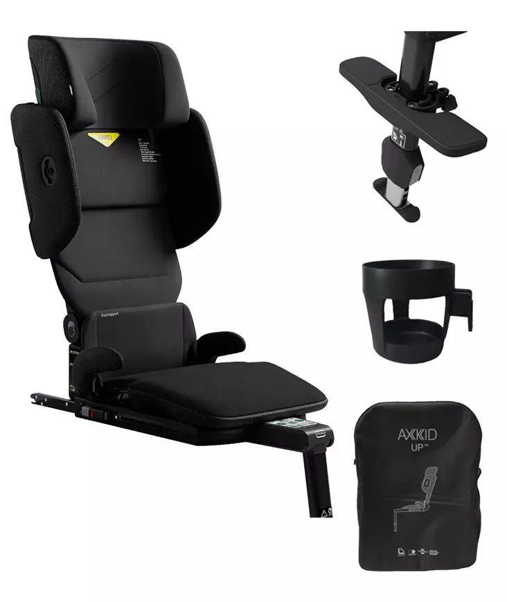 Axkid UP turvavyöistuin ja lisävarusteet Coastal Storm Black. - Turvavyöistuimet 15-36kg - 0132705-2439PAK - 1