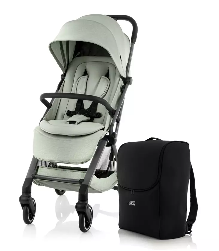Matkarattaat BRITAX Flylite ja Travelbag Sage Green. - Matkarattaat ja lastenrattaat - 2000041984PAK - 1