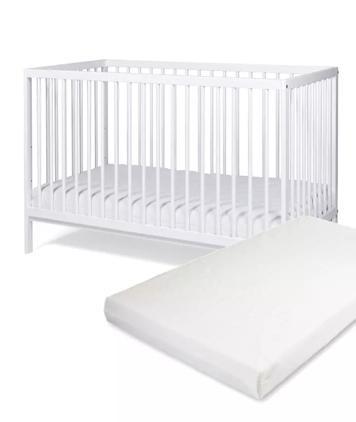 Pinnasänky Tinynord Lassy White ja Anne & Mikael Premium patja. - Pinnasängyt ja lastensängyt - 297296PAK - 1