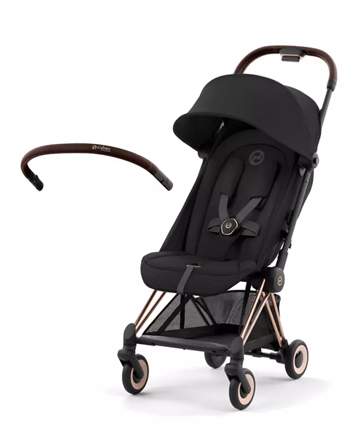 Cybex Coya matkarattaat Rosegold Sepia Black ja turvakaari. - Matkarattaat ja lastenrattaat - 522004245pak - 1