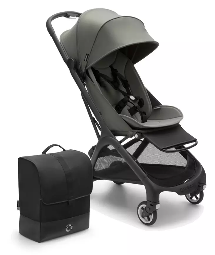 Bugaboo Butterfly matkarattaat ja laukku Black/Forest Green. - Matkarattaat ja lastenrattaat - 100025001pak - 1