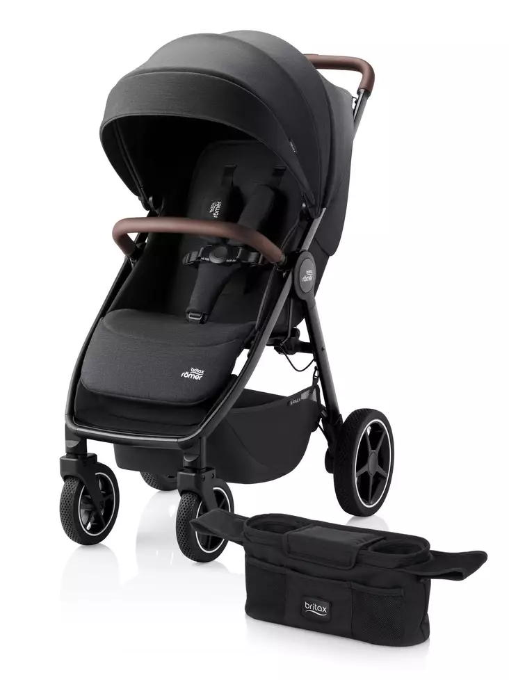 Matkarattaat BRITAX B-Agile R Carbon Black ja Organizer rattaisiin. - Matkarattaat ja lastenrattaat - 2000042176PAK - 1