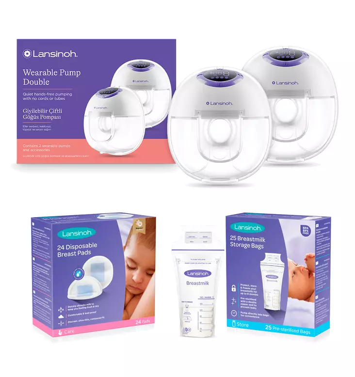 Rintapumppu Lansinoh Wearable Double kampanjapaketti. - Rintapumput - 53752pak - 1