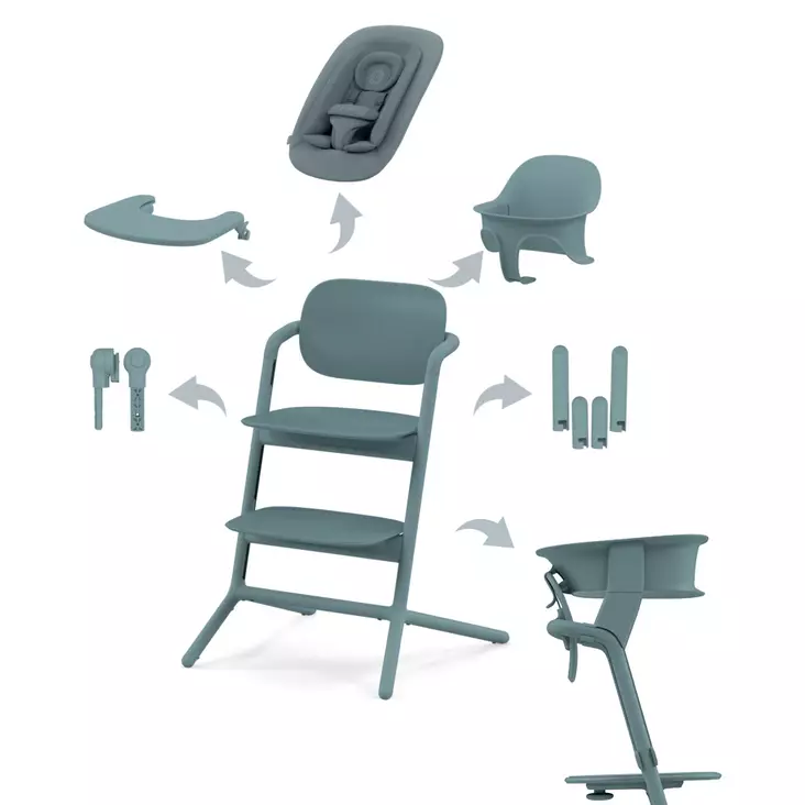 Starttipaketti Cybex Lemo 4 in 1 Stone Blue & Training Tower. - Syöttötuolit - 521003199PAK - 1