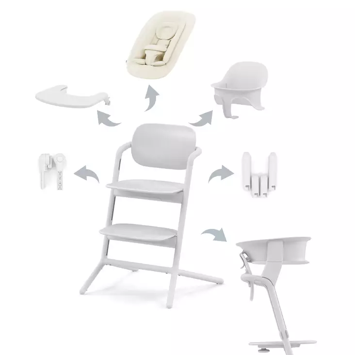 Starttipaketti Cybex Lemo 4 in 1 All White & Training Tower. - Syöttötuolit - 521004829PAK - 1