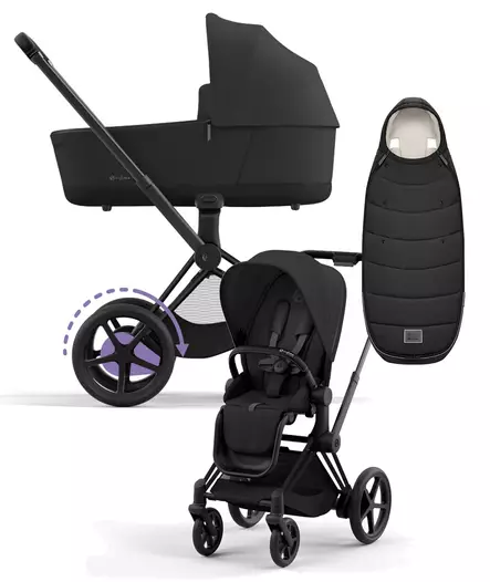 Cybex ePriam 4 vaunut ja lämpöpussi Matt Black, Sepia Black. - Lastenvaunut ja yhdistelmävaunut - 521002331eYFMSBL - 1