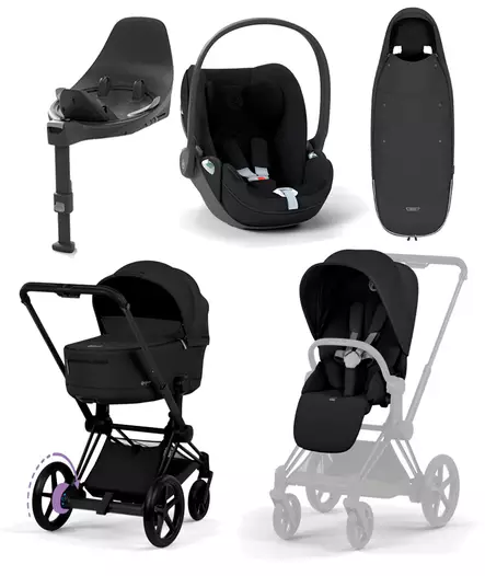 Cybex ePriam Comfort starttipaketti Matt Black/Sepia Black. - Lastenvaunut ja yhdistelmävaunut - 526000053STACLTPL - 1