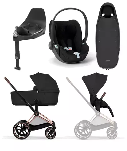 Cybex Priam Comfort starttipaketti Rosegold/Sepia Black. - Lastenvaunut ja yhdistelmävaunut - 526000001STACLTPL - 1