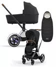 Cybex ePriam 4 vaunut ja lämpöpussi Chrome/Brown, Sepia Black. - Lastenvaunut ja yhdistelmävaunut - 521002319eYFMSBL - 1