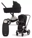 Cybex Priam 4 vaunut ja lämpöpussi Rosegold, Sepia Black. - Lastenvaunut ja yhdistelmävaunut - 521002337YFMSBL - 1