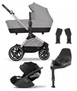 Cybex EOS Lux starttipaketti 5 in 1 Stone Grey, mukana Cloud T ja Base T. - Lastenvaunut ja yhdistelmävaunut - 522001277STACL - 1