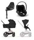 Cybex Priam Comfort starttipaketti Rosegold/Sepia Black. - Lastenvaunut ja yhdistelmävaunut - 526000001STACLTPL - 1