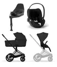 Cybex Priam Comfort starttipaketti Matt Black/Sepia Black. - Lastenvaunut ja yhdistelmävaunut - 526000011STACLTPL - 1