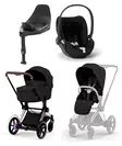 Cybex ePriam Comfort starttipaketti Rosegold/Sepia Black. - Lastenvaunut ja yhdistelmävaunut - 526000041STACLTPL - 1