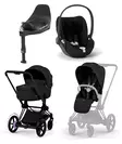 Cybex ePriam Comfort starttipaketti Matt Black/Sepia Black. - Lastenvaunut ja yhdistelmävaunut - 526000053STACLTPL - 1