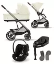 Cybex Balios S lux starttipaketti Seashell Beige, Cloud G PLUS turvakaukalo - Lastenvaunut ja yhdistelmävaunut - 524001203STACLGPL - 1