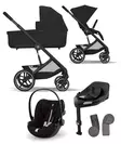 Cybex Balios S lux starttipaketti Moon Black, Cloud G PLUS turvakaukalolla. - Lastenvaunut ja yhdistelmävaunut - 524001171STACLGPL - 1