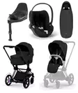 Cybex ePriam Comfort starttipaketti Matt Black/Sepia Black. - Lastenvaunut ja yhdistelmävaunut - 526000053STACLTPL - 1