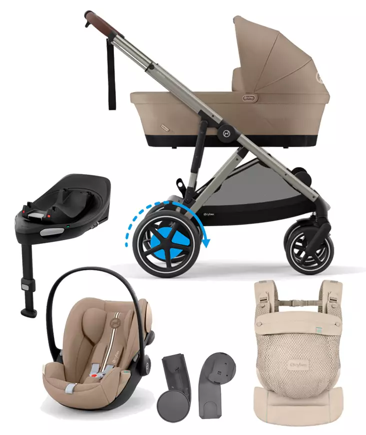 Starttipaketti Cybex eGazelle S 2 XL Almond Beige. - Sisarusrattaat - 522005243estaCLGXL - 1