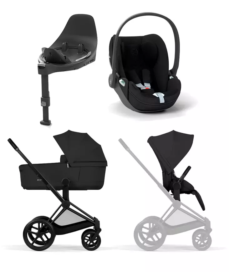 Cybex Priam Comfort starttipaketti Matt Black/Sepia Black. - Lastenvaunut ja yhdistelmävaunut - 526000011STACLTPL - 1