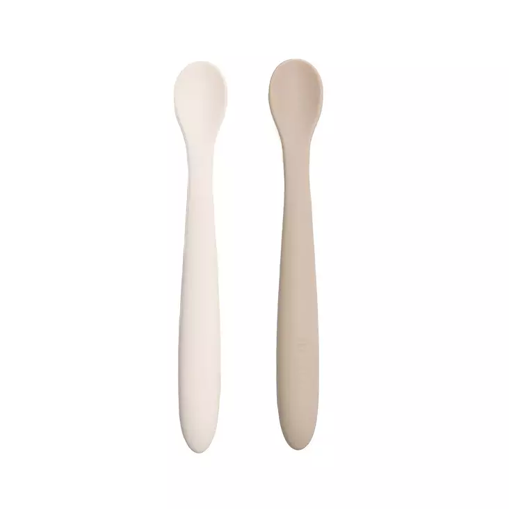 Silikonilusikka MyLo 2 kpl Steam & Silver Desert. - Ensilusikat ja lasten aterimet - MYLSTESIL - 1