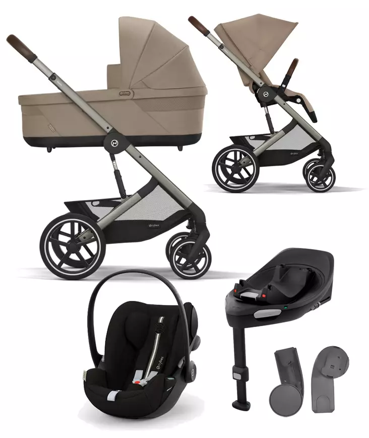 Cybex Balios S lux starttipaketti Almond Beige, Cloud G PLUS turvakaukalo. - Lastenvaunut ja yhdistelmävaunut - 524001211STACLGPL - 1