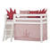 Tikattu patjanpäällinen 12x70x160cm - hennonpunainen - 70x160 cm - 40-1112-PR-07M - 4