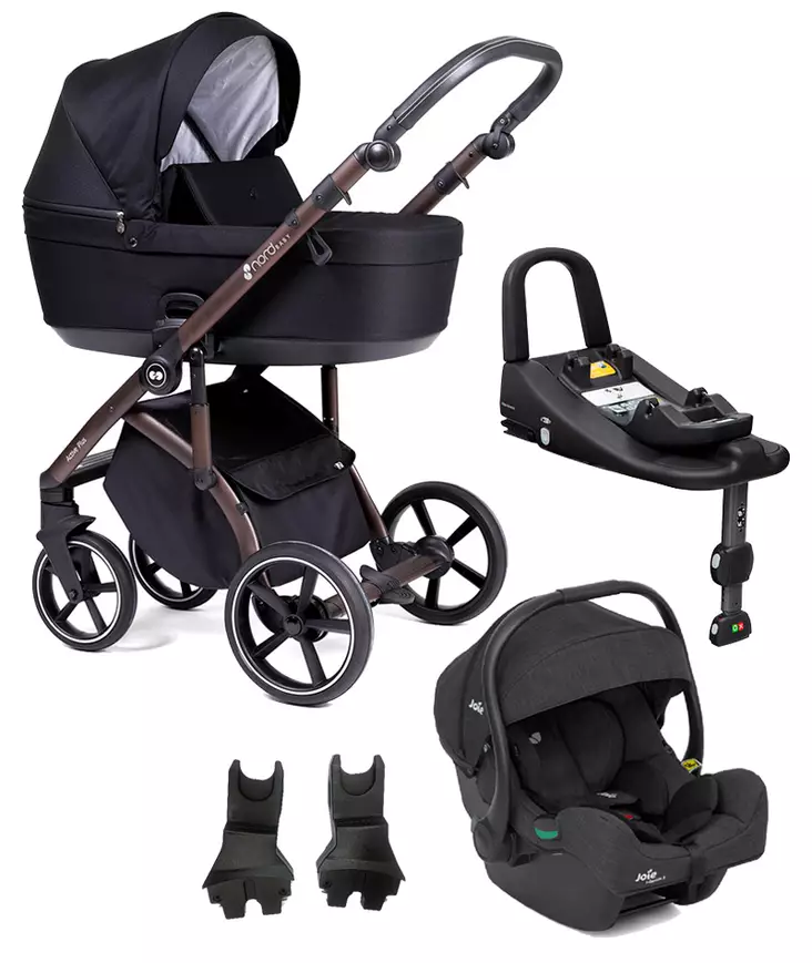 Nord Active PLUS starttipaketti BRONZE Black Grip, Brilliant Black. - Lastenvaunut ja yhdistelmävaunut - 287146STA2GEM - 1