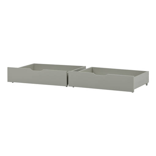 Laatikosto pyörillä, 2 laatikkoa 70x160cm kokoisen sängyn alle - kyyhkynharmaa - Lisäosat sänkyihin - 36-1006-40-07M - 1