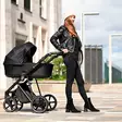 Nord Active LUX vaunut Caviar Black naisella kaupungilla. - Lastenvaunut ja yhdistelmävaunut - 287147STA4LEVpro - 2