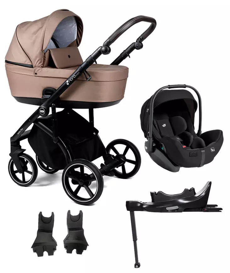 Nord Active PLUS starttipaketti ONYX Dark Brown Grip, Praline Beige. - Lastenvaunut ja yhdistelmävaunut - 287145STA1LEVpro - 1