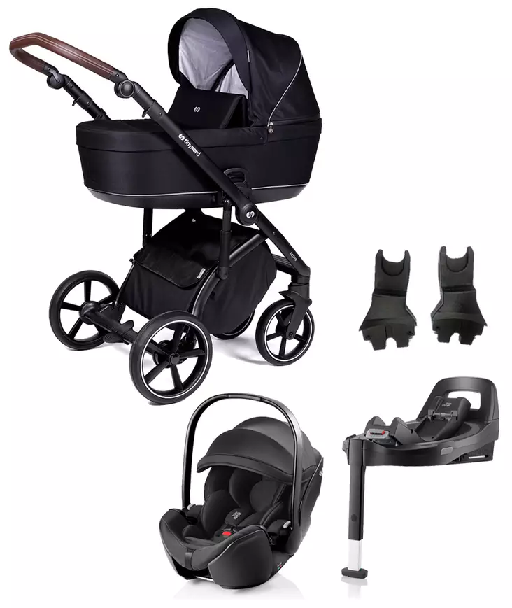 Tinynord Active starttipaketti Onyx Brown Grip, Brilliant Black. - Lastenvaunut ja yhdistelmävaunut - 298917STA1BSPRO - 1