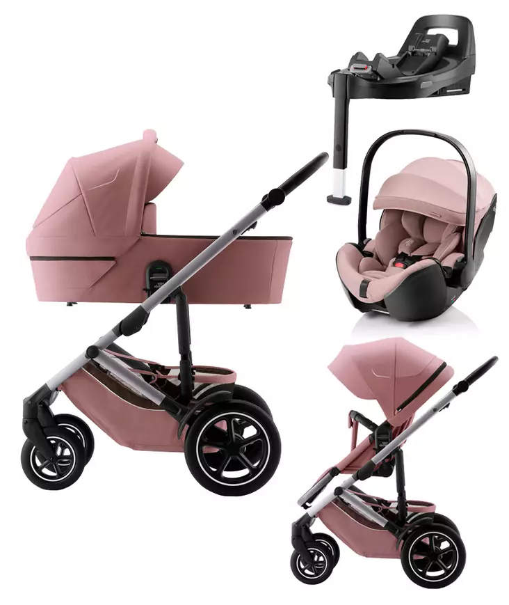 BRITAX Smile 5Z starttipaketti Dusty Rose. - Lastenvaunut ja yhdistelmävaunut - 2000059STABSPRO - 1