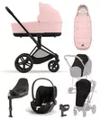 Cybex Priam4 startti lisavarusteilla MattBlack PeachPink - Lastenvaunut ja yhdistelmävaunut - 521002331STAbPP - 1