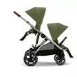 Tuplarattaat Cybex Gazelle S 2 Moss Green, kahdella istuimella. - Sisarusrattaat - 525000121tup - 1