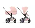 Cybex ePriam Style yhdistelmävaunut Matt Black Peach Pink. - Lastenvaunut ja yhdistelmävaunut - 526000211eYHDMBPP - 1