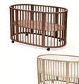 Stokke Sleepi V3 pinnasänky Warm Brown ja Mesh Liner reunapehmuste. - Stokke Sleepi tuotteet - 591404kamp - 1