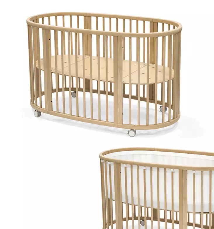 Stokke Sleepi V3 pinnas=C3=A4nky Natural ja Mesh Liner reunapehmuste. - Stokke Sleepi tuotteet - 591401kamp - 1