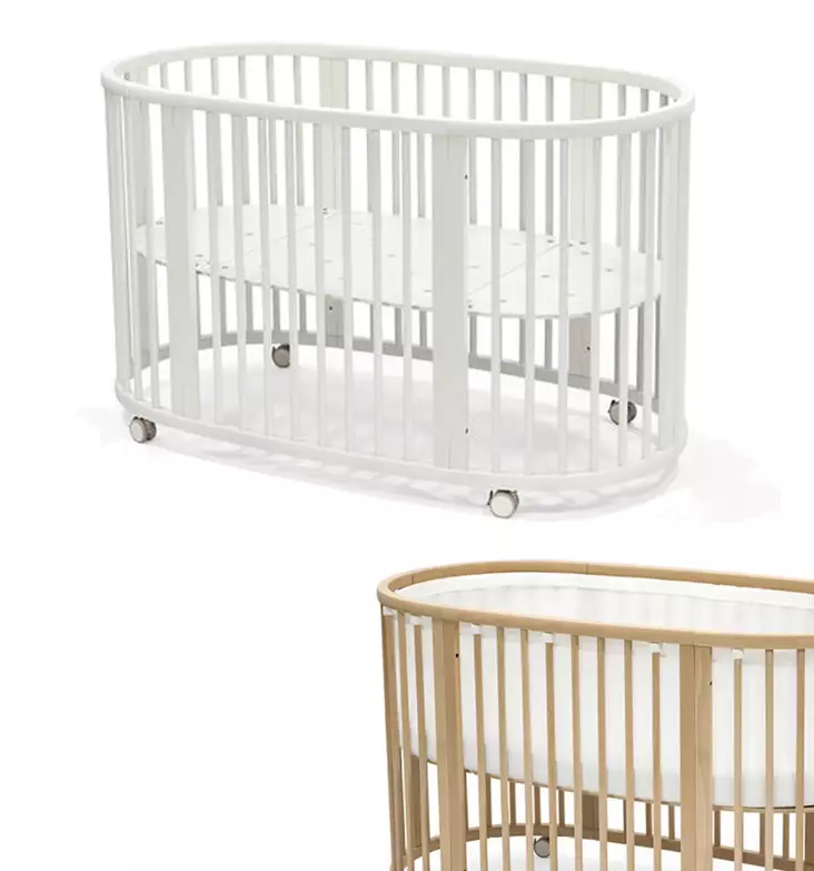 Stokke Sleepi V3 pinnas=C3=A4nky White ja Mesh Liner reunapehmuste. - Stokke Sleepi tuotteet - 591402kamp - 1