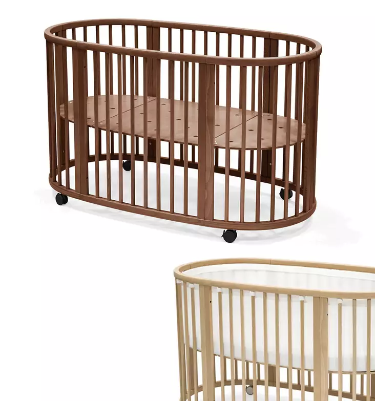 Stokke Sleepi V3 pinnasänky Warm Brown ja Mesh Liner reunapehmuste. - Stokke Sleepi tuotteet - 591404kamp - 1