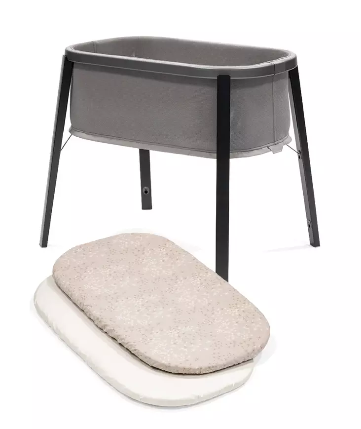 Stokke Snoozi s=C3=A4nky Graphite Grey ja muotolakanat 2-pack. - Pinnasängyt ja lastensängyt - 629602kamp - 1