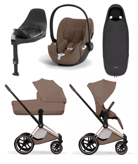 Cybex Priam Style starttipaketti Champagne, Coconut Brown. - Lastenvaunut ja yhdistelmävaunut - 526000221STAMCHBR - 1