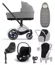Cybex ePriam4 startti lisavaruste ChromeBrown MirageGrey - Lastenvaunut ja yhdistelmävaunut - 521002349STAbMGR - 1