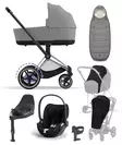 Cybex ePriam 4 starttipaketti Chrome Black, Mirage Grey. - Lastenvaunut ja yhdistelmävaunut - 521002357STAbMGR - 1
