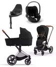 Cybex Priam 4 starttipaketti PLUS kaukalo Sepia Black, ChromeBrown runko. - Lastenvaunut ja yhdistelmävaunut - 521PLUSSTASBCBR - 1