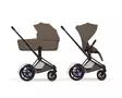 Cybex ePriam Style yhdistelmävaunut 2026 Matt Black, Coconut Brown. - Lastenvaunut ja yhdistelmävaunut - 526000211eYHDMBCBR - 1