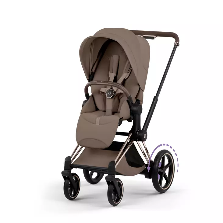 Cybex ePriam Style lastenrattaat Champagne, Coconut Brown. - Lastenvaunut ja yhdistelmävaunut - 526000221eRATMCHBR - 1