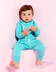 Gugguu jumpsuit v=C3=A4riss=C3=A4 Blue Pops/Sweet Mint lapsella. - Haalarit ja jumpsuitit - GU0014-Bluepops - 2